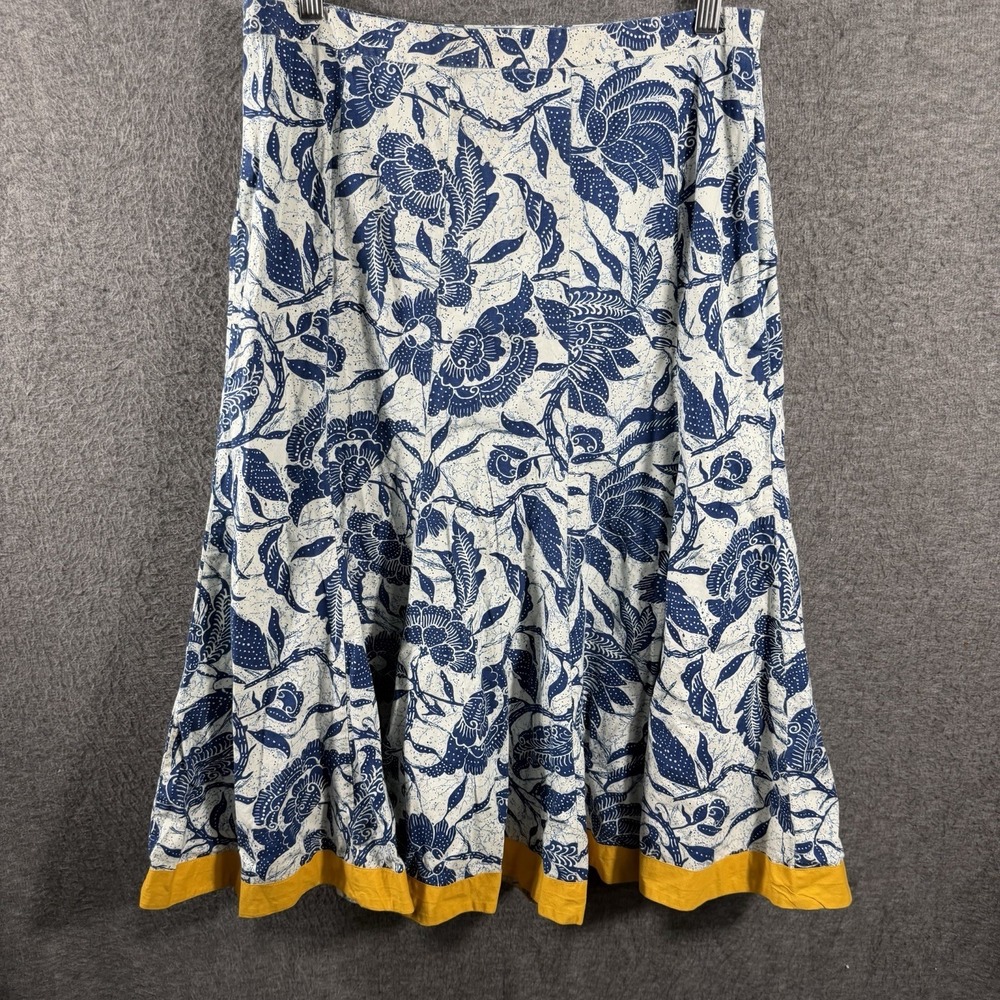 Old Navy Y2K Floral Midi Skirt Women's Size 8 Boho 100% Cotton Summer Beach